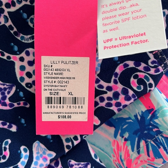 Lilly Pulitzer weekend, high-rise leggings, oyster bay navy on the catwalk XL - Picture 4 of 4